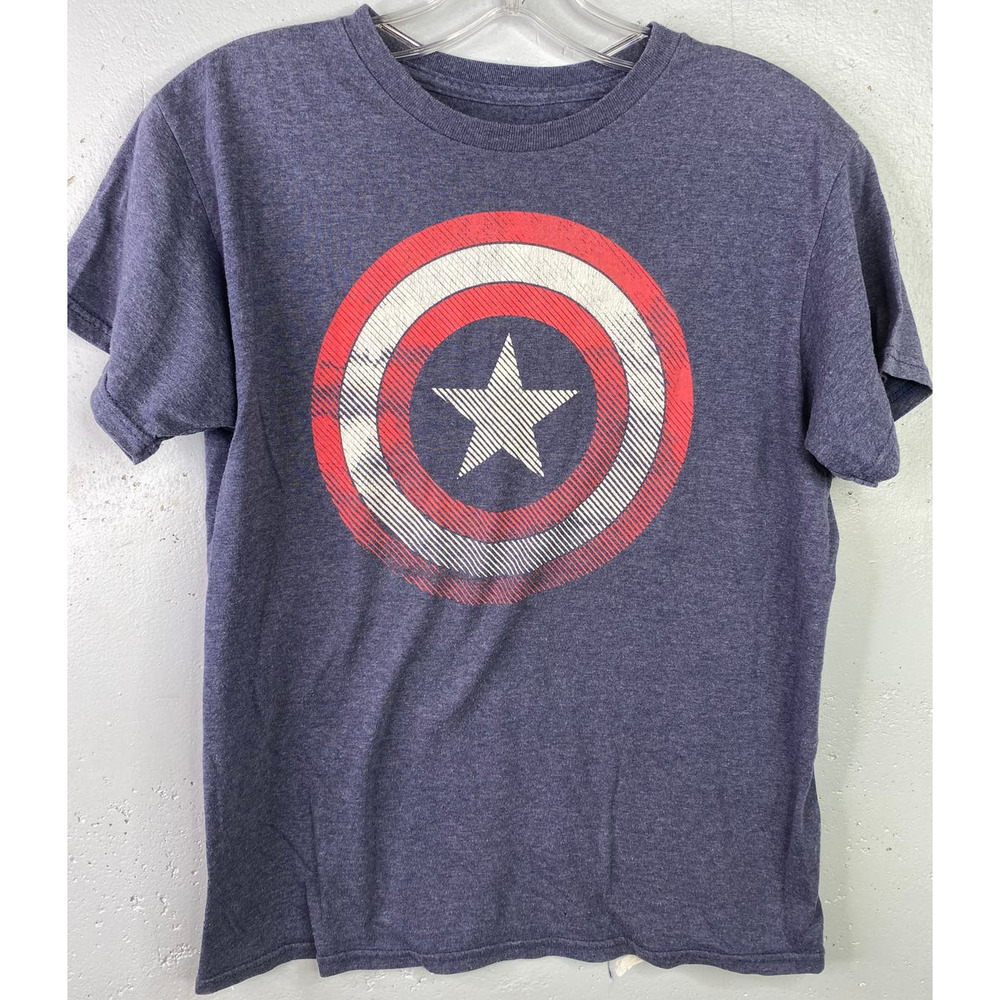 Marvel Blue T-Shirt, Vintage Washed‎ Graphic, Sz M